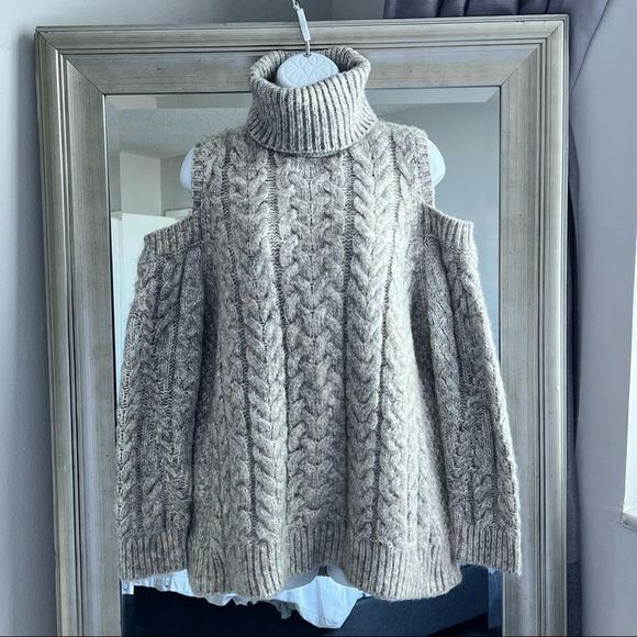 Zara Sweaters - ZARA Open shoulders turtleneck sweater Size M
